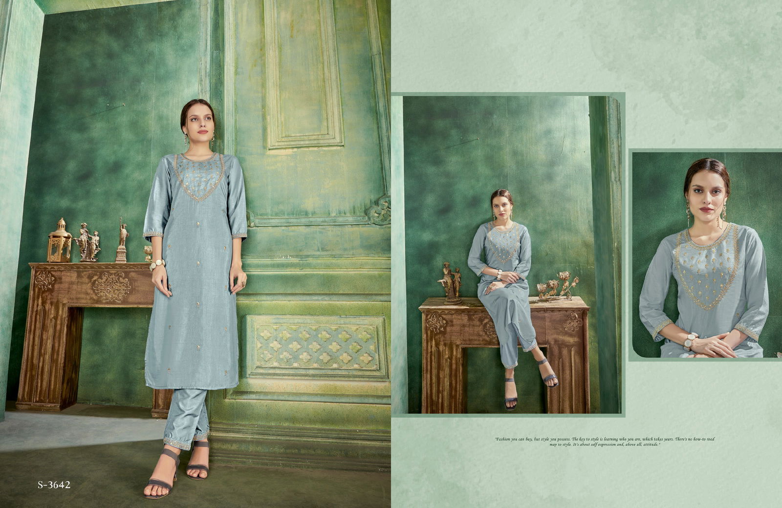 Sbs Sitara 3641 To 3644 Kurti With Bottom Catalog
